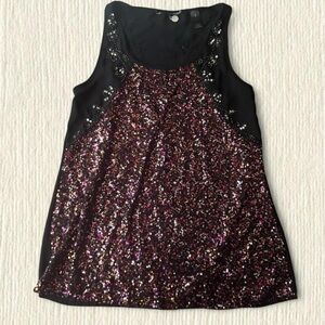 Y2K Sequin Black and Pink Women's Top